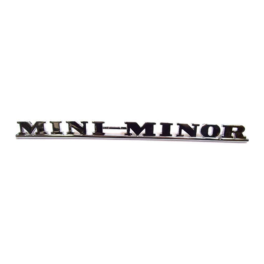 Badge, 'Mini Minor', Rear - BMC Parts